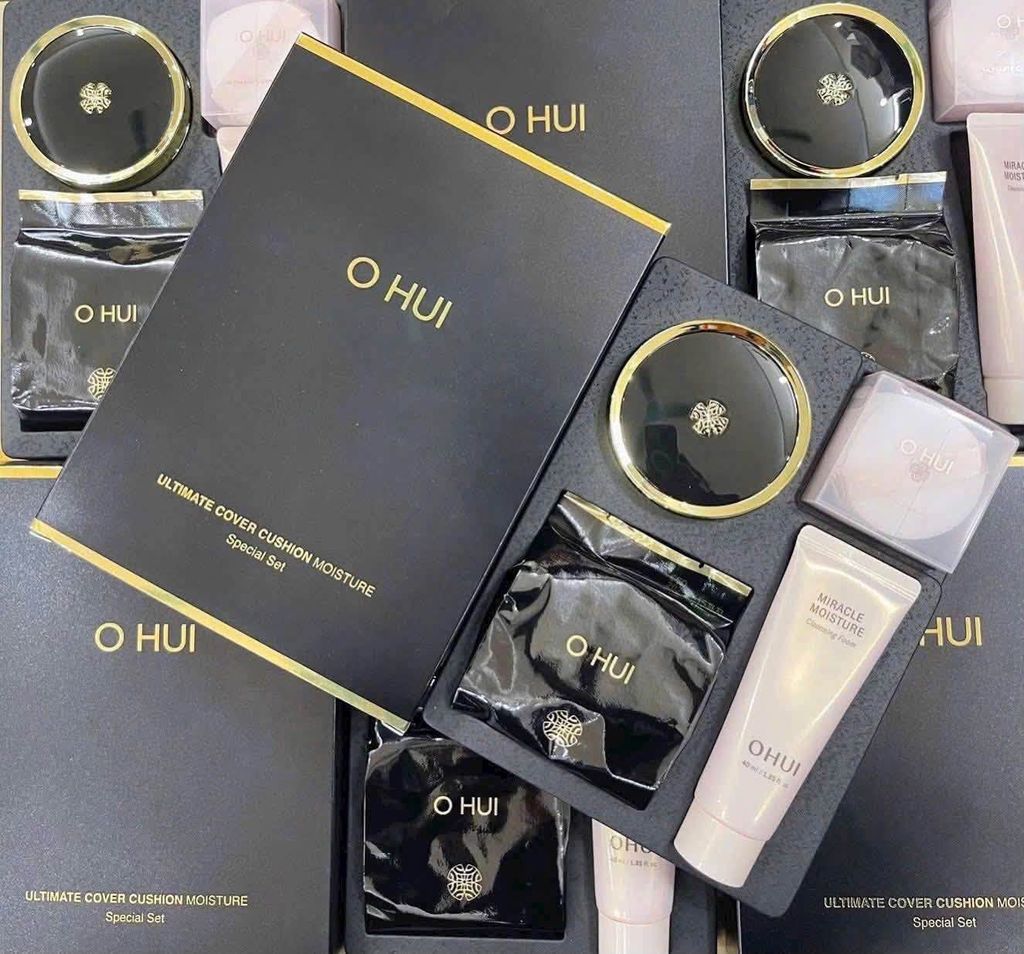 Set Phấn Nước OHUI Ultimate Cover Cushion Moisture 01 MILK BEIGE