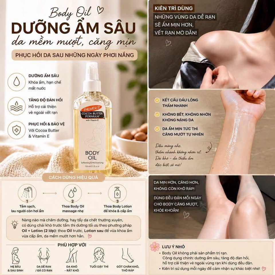 DẦU DƯỠNG THỂ PALMER OIL - BODY OIL PALMER