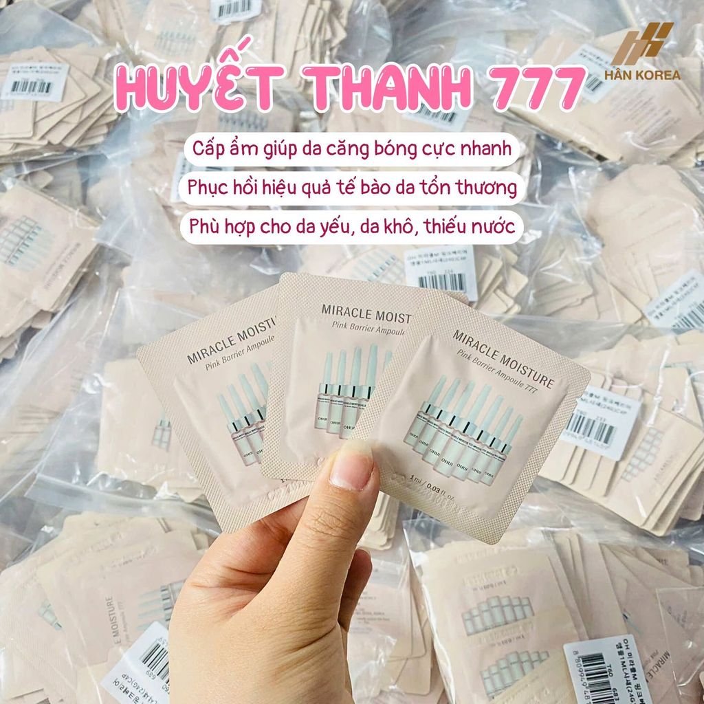 SET HUYẾT THANH OHUI MIRACLE MOISTURE AMPOULE 777 1ML