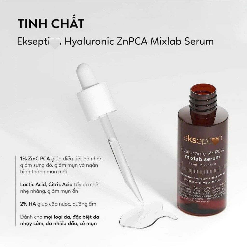 TINH CHẤT SÁNG DA, GIẢM MỤN SERUM KẼM ZnPCA ESKEPTION 75ML