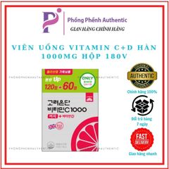 VIÊN UỐNG VITAMIN C+D HÀN 1000MG HỘP 180V