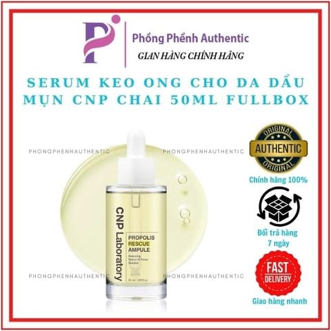 SERUM KEO ONG CHO DA DẦU MỤN CNP PROPOLIS RESCUE AMPULE CHAI 50ML FULLBOX
