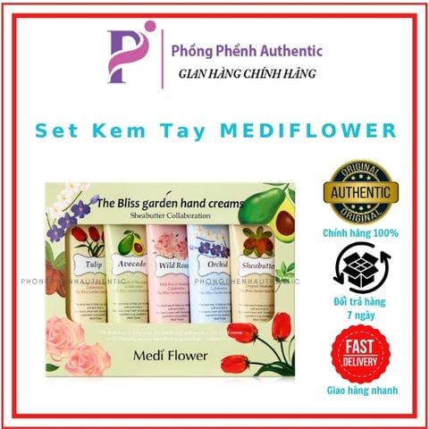 SET KEM TAY HƯƠNG HOA CỎ MEDI FLOWER 5 TUÝP 50G*5