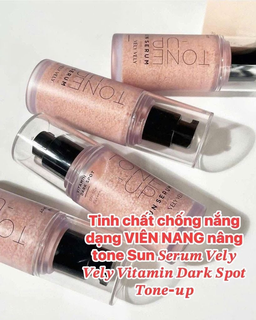 TINH CHẤT CHỐNG NẮNG VELY VELY VITAMIN DARK SPOT TONE-UP SUN SERUM