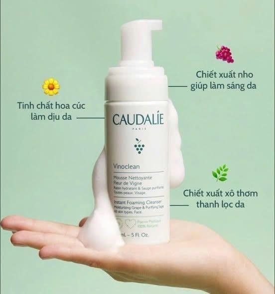 SỮA RỬA MẶT TẠO BỌT CAUDALIE MOUSSE NETTOYANTE FLEUR DE VIGNE 150ML