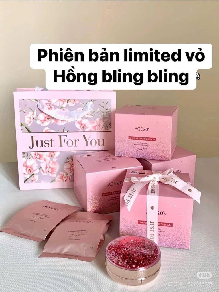 AGE 20's Shining Drop Edition Jericho Rose Essence Pink Pact Pink Latte No.21