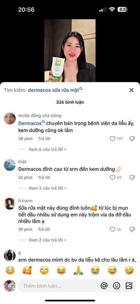 Sữa rửa mặt Dermacos Anti Acne làm sạch sâu, ngừa mụn Deep Cleansing Gel 150ml