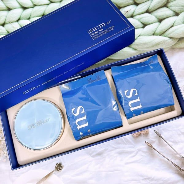 LÕI CUSHION SU:M 37 WATER FULL MESH CUSHION GLOW CHO DA DẦU, HỖN HỢP