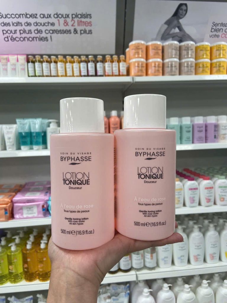 NƯỚC HOA HỒNG BYPHASSE GENTLE TONING LOTION WITH ROSE WATER CHAI 500ML