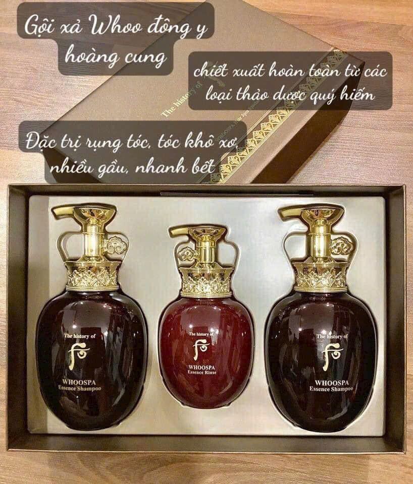 SET DẦU GỘI, XẢ WHOOSPA ESSENCE SHAMPOO