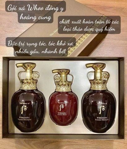 SET DẦU GỘI, XẢ WHOOSPA ESSENCE SHAMPOO