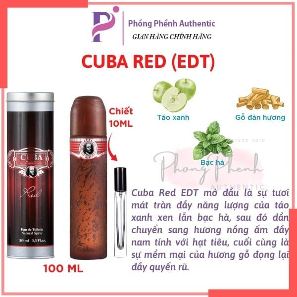 Nước hoa Nam Cuba Gold - Cuba Magnum Eau de Toilette Spray 35ml - 100ml - 130ml - PHỒNG PHỀNH