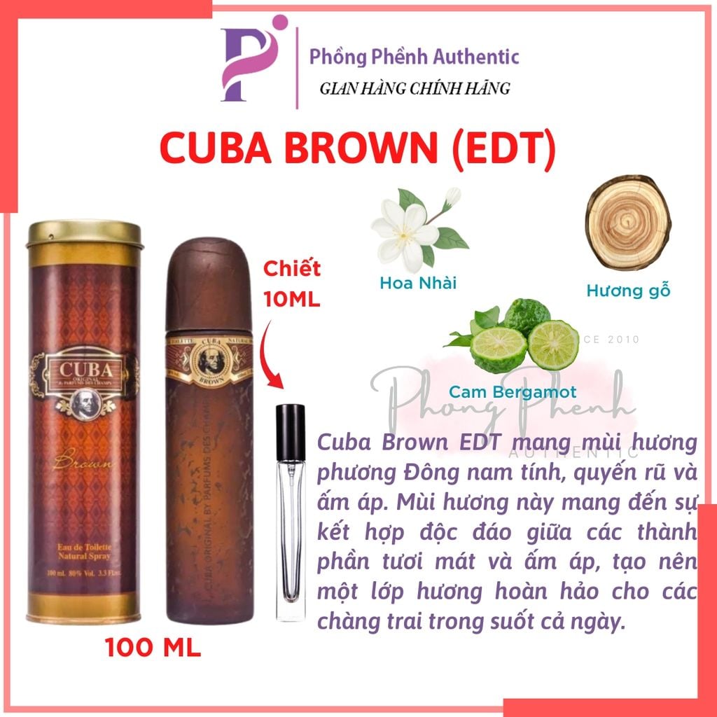 Nước hoa Nam Cuba Gold - Cuba Magnum Eau de Toilette Spray 35ml - 100ml - 130ml - PHỒNG PHỀNH