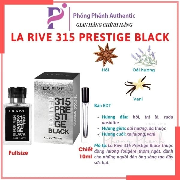 NƯỚC HOA NAM LA RIVE FOR MEN EDT CÁC MÙI MUA SALE