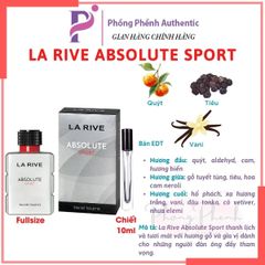 NƯỚC HOA NAM LA RIVE FOR MEN EDT CÁC MÙI MUA SALE