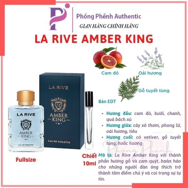 NƯỚC HOA NAM LA RIVE FOR MEN EDT CÁC MÙI MUA SALE