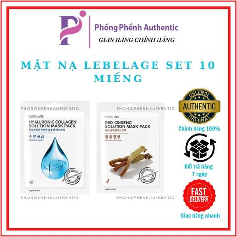 MẶT NẠ LEBELAGE SOLUTION MASK PACK SET 10 MIẾNG