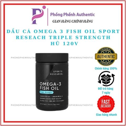Dầu Cá Omega-3 Sports Research Hũ 120v