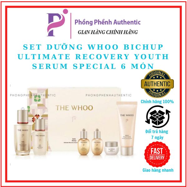 SET DƯỠNG WHOO BICHUP ULTIMATE RECOVERY YOUTH SERUM SPECIAL 6 MÓN