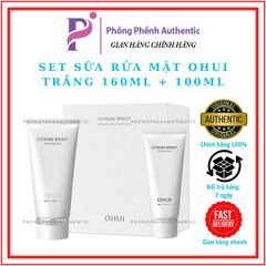 SET SỮA RỬA MẶT OHUI DƯỠNG TRẮNG 160ml + 1 tuýp 100ml