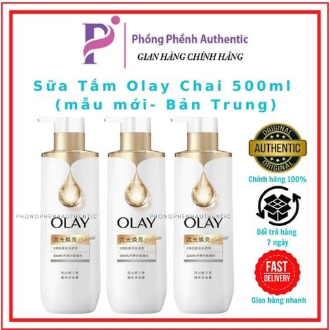 SET SỮA TẮM OLAY CHAI 500ML BẢN TRUNG