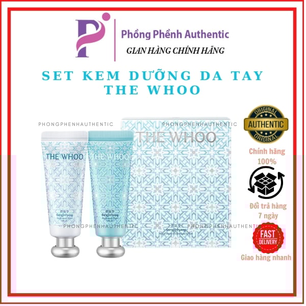 SET KEM DƯỠNG DA TAY WHOO GONGJINHYANG ROYAL HAND CREAM SPECIAL SET 2 TUÝP * 60ML