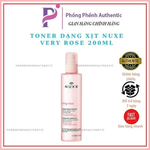TONER DẠNG XỊT NUXE VERY ROSE REFRESHING TONING MIST 200ML