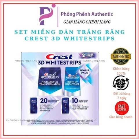 MIẾNG DÁN TRẮNG RĂNG CREST 3D WHITESTRIPS