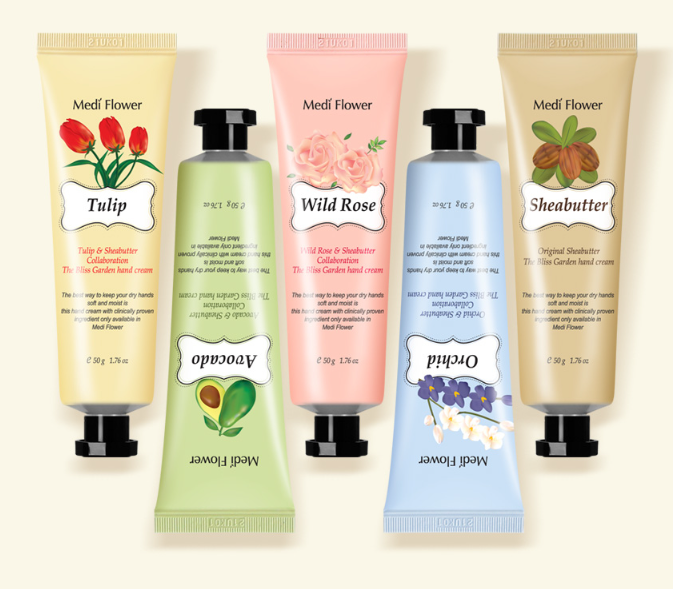 SET KEM TAY HƯƠNG HOA CỎ MEDI FLOWER 5 TUÝP 50G*5