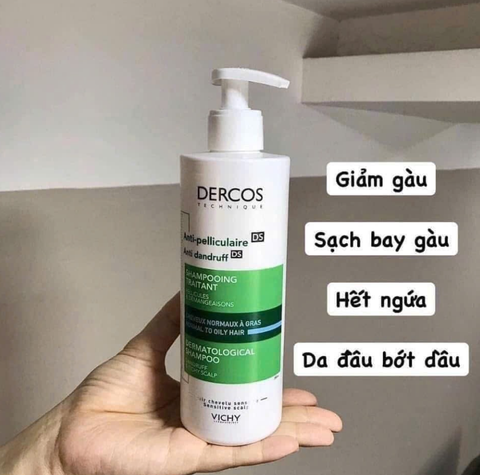 DẦU GỘI GIẢM GÀU CHO DA ĐẦU, DẦU, NGỨA VICHY DERCOS SHAMPOO 50ML