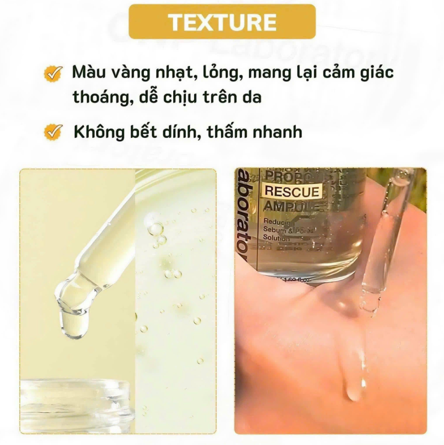 SERUM KEO ONG CHO DA DẦU MỤN CNP PROPOLIS RESCUE AMPULE CHAI 50ML FULLBOX