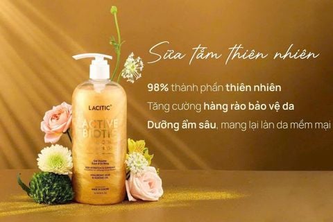Sữa tắm hương nước hoa Pháp Lacitic Biotic Bling Gold 250ml