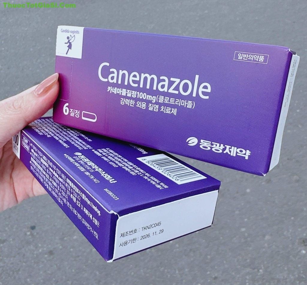 VIÊN ĐẶT PHỤ KHOA CANEMAZOLE HÀN QUỐC