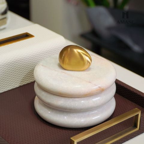 Hộp Trang Trí Onyx Trắng