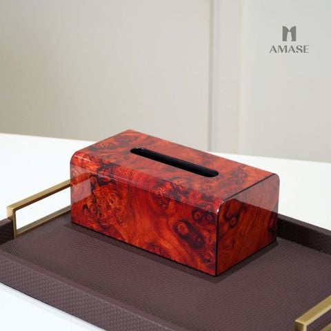 Hộp Đựng Khăn Giấy Vân Gỗ Cẩm Lai