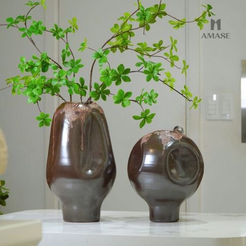 Lọ Hoa Gốm Volcanic Flow Ceramic