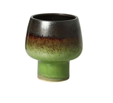 Lọ Hoa Gốm Khói Lá