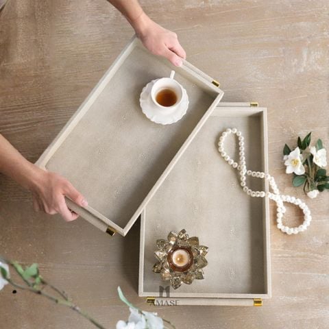 Set Khay Chữ Nhật Phối Quai