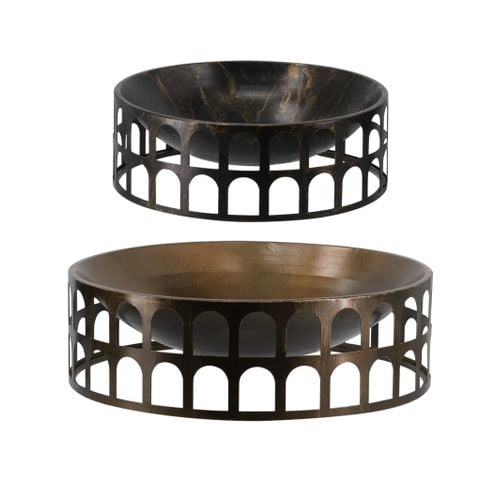 Set Khay Decor Kim Loại (Set 2 khay)_Country Style