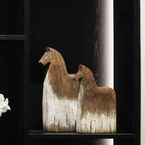 Tượng Decor Ngựa Gỗ_Country Style