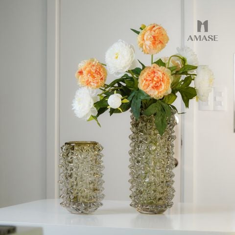 Lọ Thủy Tinh Hình Trụ Màu Trà