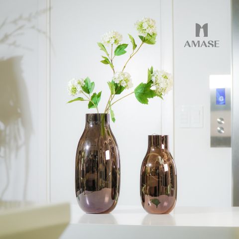 Lọ Hoa Thủy Tinh Tráng Gương Phối Vân