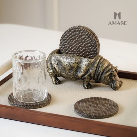 Set Lót Ly Decor Hippo Lạ Mắt
