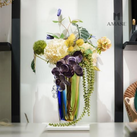 Lọ Hoa Thủy Tinh Phối Bong Bóng