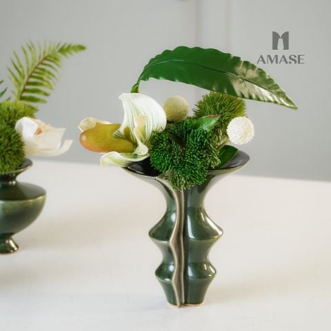 Lọ Hoa Gốm Sọc Kiểu B