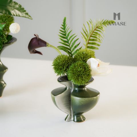 Lọ Hoa Gốm Sọc Kiểu C