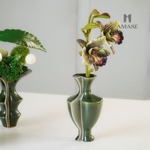 Lọ Hoa Gốm Sọc Kiểu A