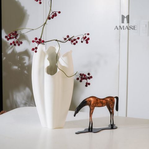 Lọ Hoa Gốm Blooming Crest