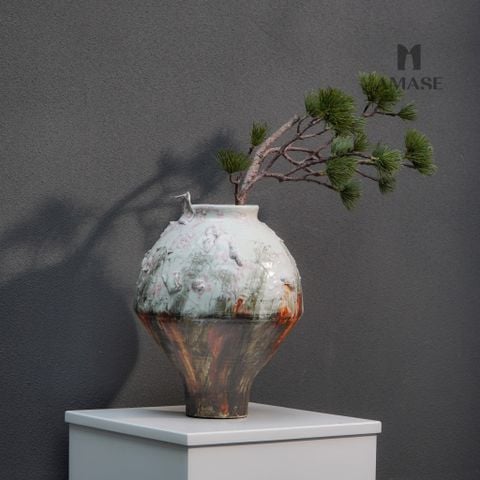 Lọ Hoa Gốm Burnt Clay Relic