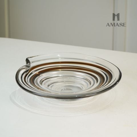 Đĩa Thủy Tinh Nghệ Thuật Xoắn Lượn